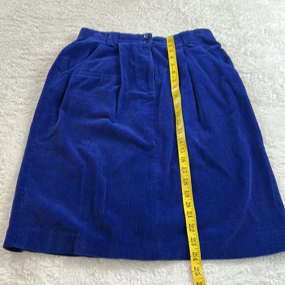 Vintage 80s 90s Leslie Fay Petite Sportswear corduroy skirt, size 14p - Picture 2 of 8